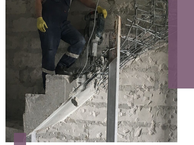 Демонтаж металлических и бетонных лестниц в Валуйках