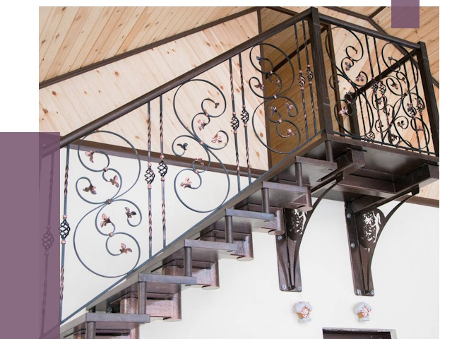 Кованые лестницы в Валуйках от 83031 руб. под ключ