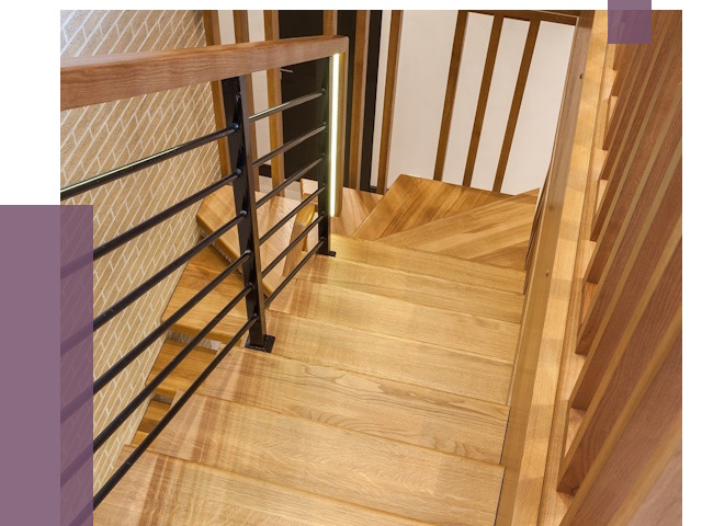 Лестницы из ясеня в Валуйках под ключ от 10432 руб. 