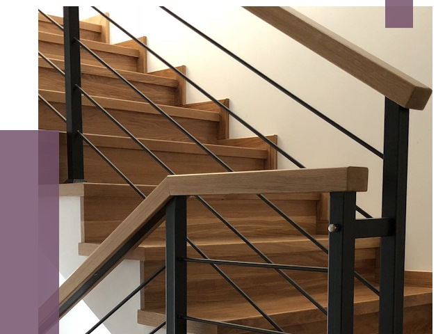 Обшивка металлической лестницы деревом в Валуйках от 4524 руб.