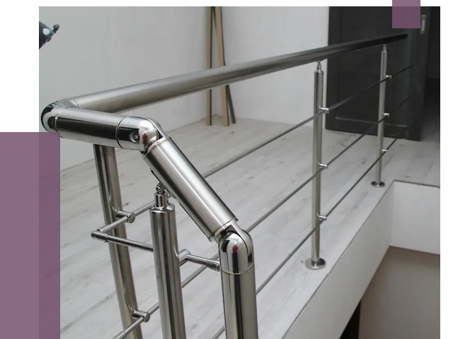 Перила из нержавеющей стали в Валуйках от 9368 руб. под ключ | ПРОЛЁТ-Вли