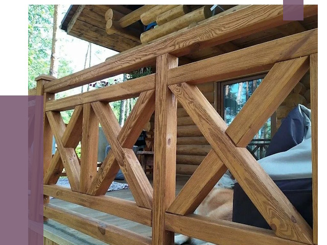 Деревянные перила под ключ в Валуйках от 7984 руб. 