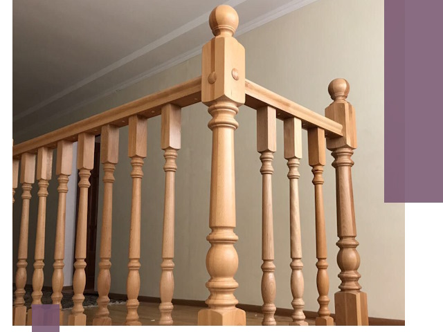 Деревянные перила на заказ в Валуйках: монтаж и изготовление