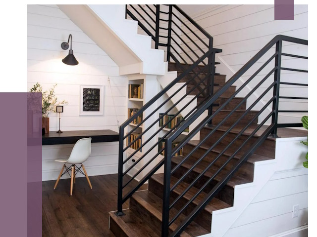 Перила для лестницы в доме в Валуйках от 7718 руб. — ПРОЛЁТ-Вли