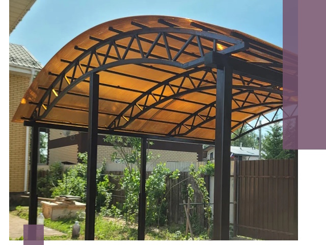 Изготовление навесов под ключ в Валуйках из качественных материалов