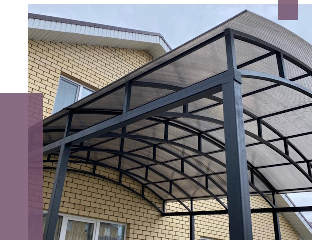 Монтаж козырьков в Валуйках от 11976 руб. | ПРОЛЁТ-Вли