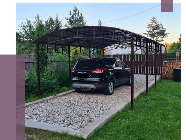 Навесы для автомобиля в Валуйках от 13679 руб.  | ПРОЛЁТ-Вли