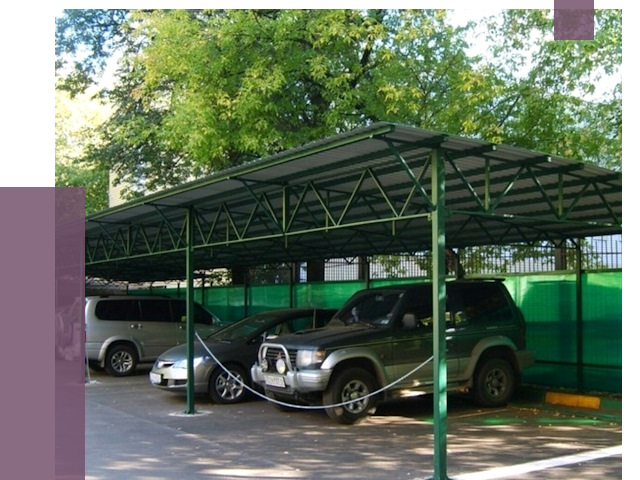 Навесы для парковки в Валуйках от 83563 руб. заказать | ПРОЛЁТ-Вли