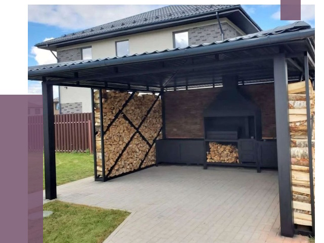 Навесы для барбекю в Валуйках от 13253 руб. под ключ | ПРОЛЁТ-Вли