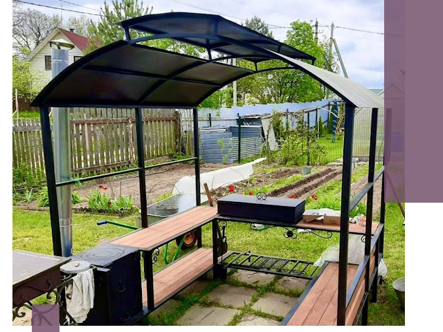 Навесы для барбекю в Валуйках: изготовление, монтаж и демонтаж