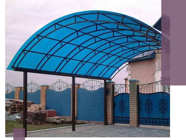 Арочные навесы под ключ в Валуйках — изготовление и монтаж