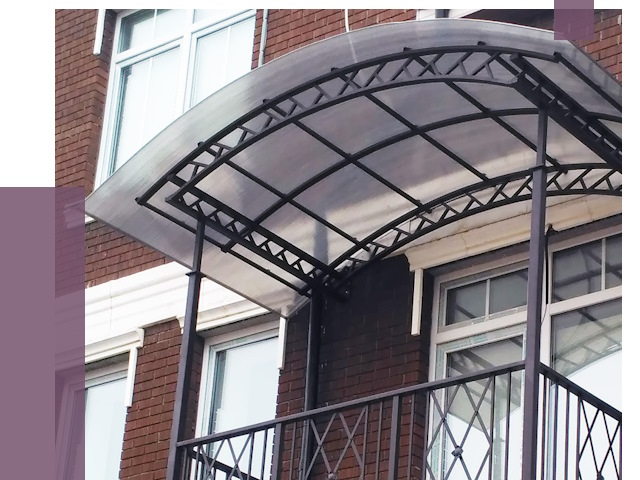 Козырьки над балконом в Валуйках от 8995 руб. | ПРОЛЁТ-Вли