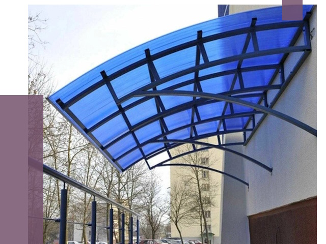 Козырьки из поликарбоната в Валуйках от 4471 руб. под ключ | ПРОЛЁТ-Вли