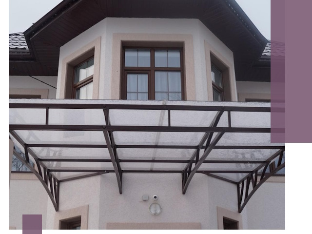 Козырьки из поликарбоната под ключ в Валуйках