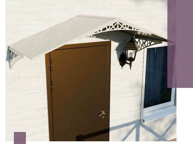 Металлические козырьки на входы и террасы в Валуйках