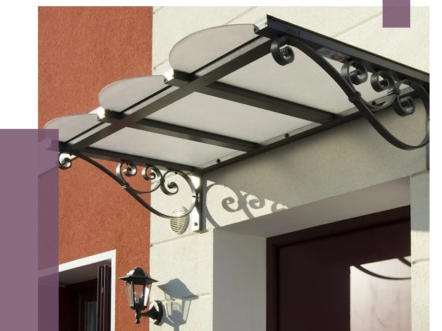 Односкатные козырьки в Валуйках от 8729 руб.  | ПРОЛЁТ-Вли