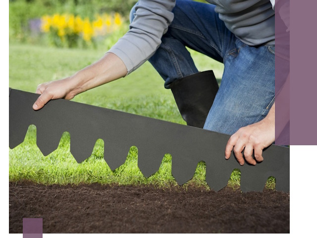 Металлические бордюры для газона в Валуйках — изготовление и монтаж